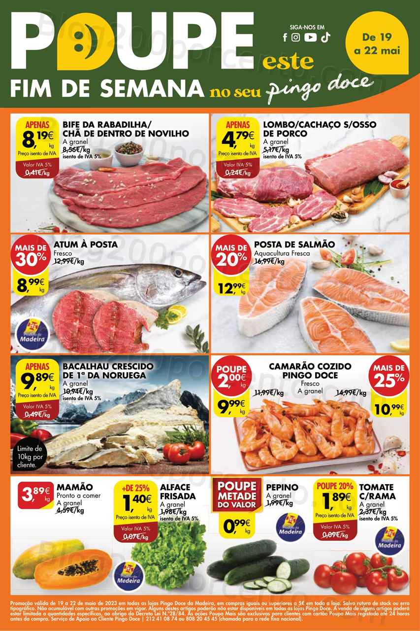 Folheto Pingo Doce Madeira Promo&ccedil;&otilde;es Fim de Semana – 19 a 22 maio