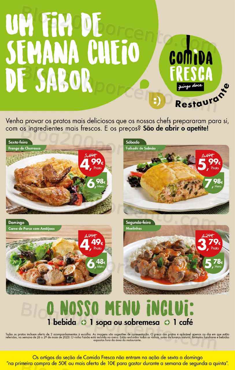 Folheto Pingo Doce Promo&ccedil;&otilde;es Fim de Semana – 26 a 29 maio