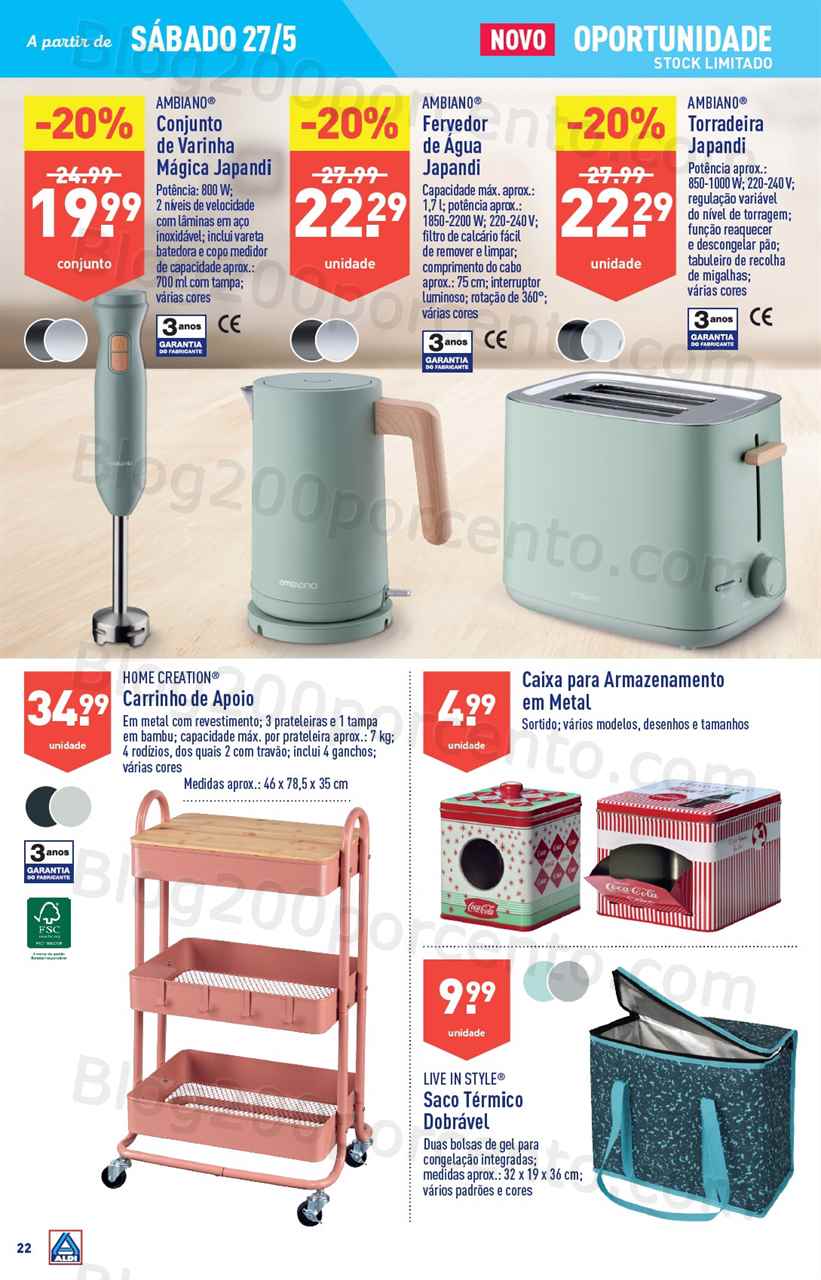 Antevis&atilde;o Folheto ALDI Bazar Promo&ccedil;&otilde;es de 24 a 30 maio