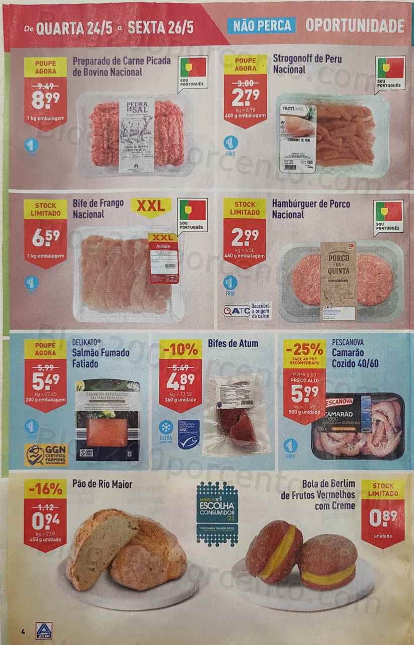 Antevis&atilde;o Folheto ALDI Promo&ccedil;&otilde;es de 24 a 30 maio
