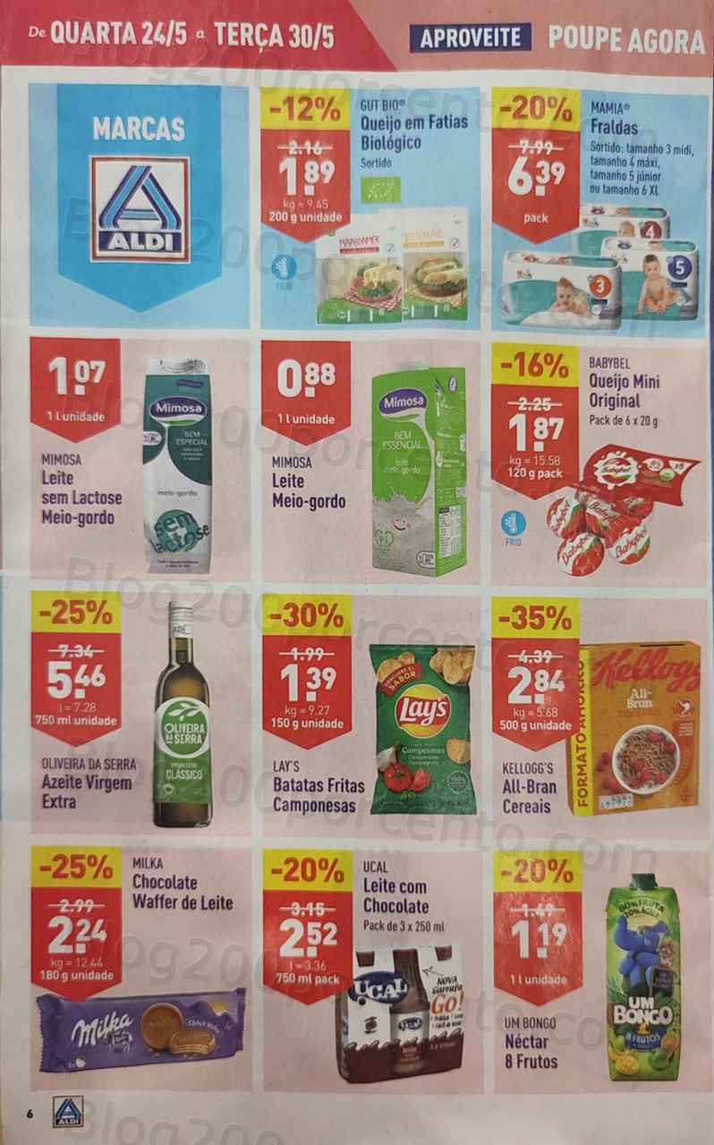 Antevis&atilde;o Folheto ALDI Promo&ccedil;&otilde;es de 24 a 30 maio