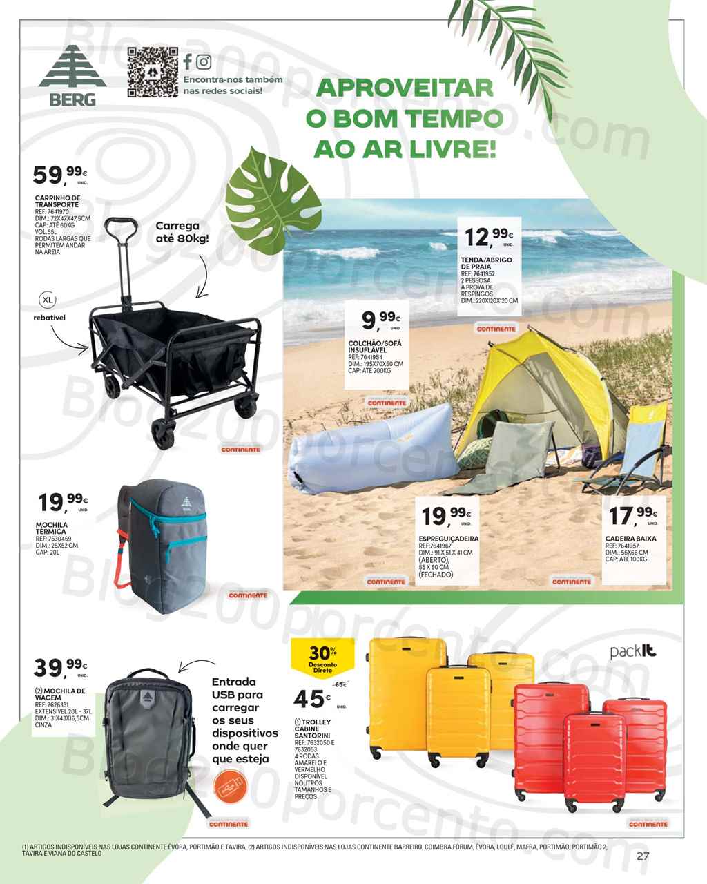 Antevis&atilde;o Folheto CONTINENTE Ar Livre Promo&ccedil;&otilde;es de 16 maio a 25 junho