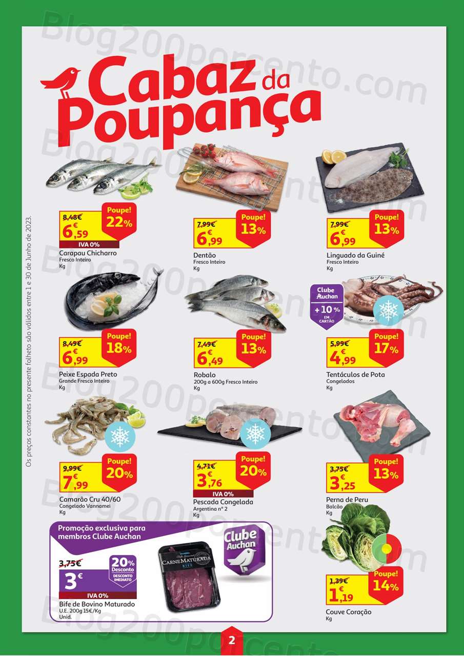 Antevis&atilde;o Folheto AUCHAN Cabaz da Poupan&ccedil;a Promo&ccedil;&otilde;es de 1 a 30 junho