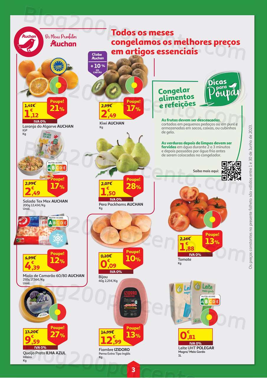Antevis&atilde;o Folheto AUCHAN Cabaz da Poupan&ccedil;a Promo&ccedil;&otilde;es de 1 a 30 junho