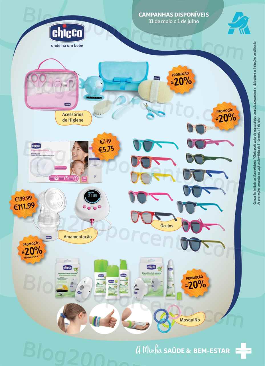 Folheto AUCHAN Sa&uacute;de e Bem-Estar Promo&ccedil;&otilde;es de 31 maio a 1 julho