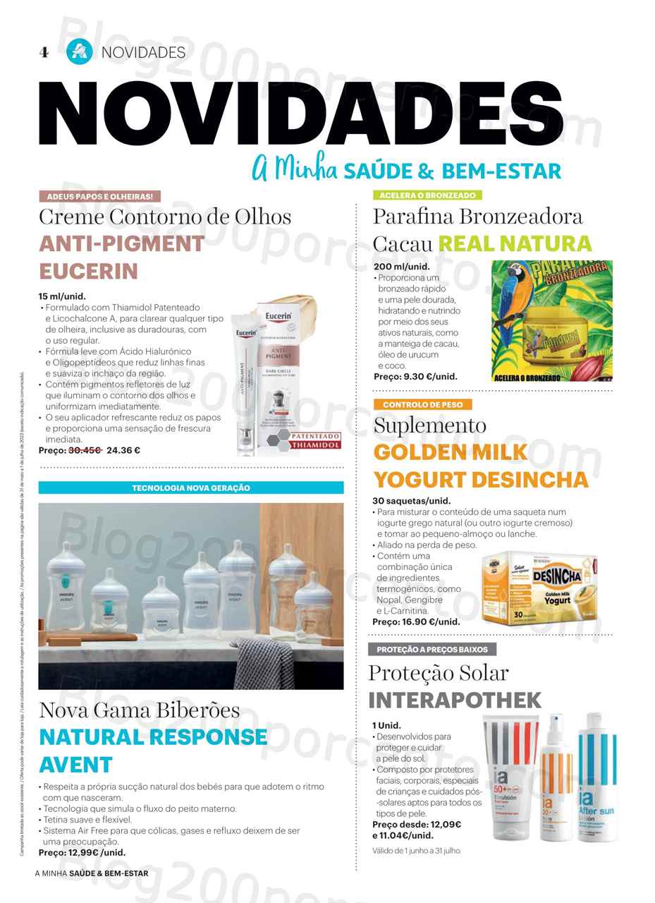 Folheto AUCHAN Sa&uacute;de e Bem-Estar Promo&ccedil;&otilde;es de 31 maio a 1 julho