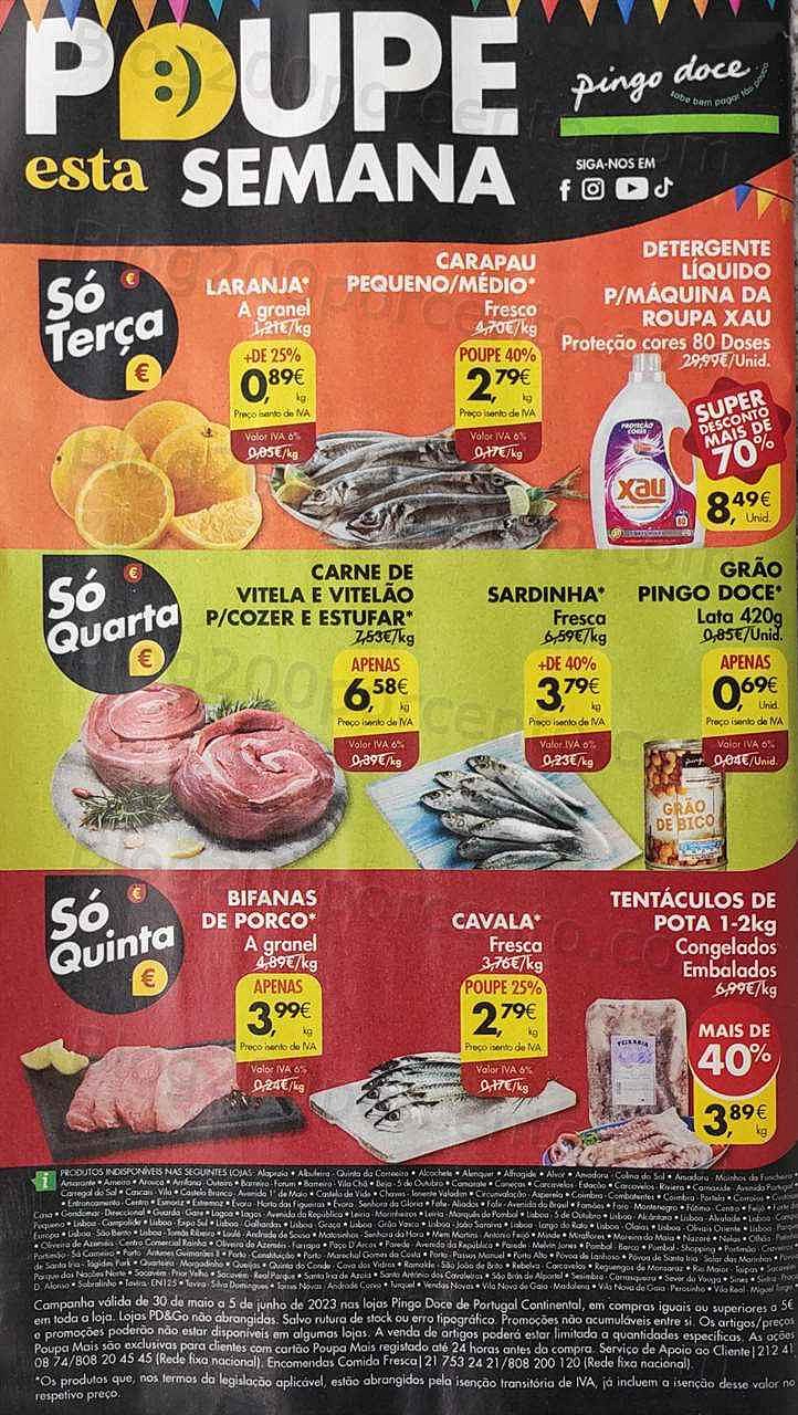 Folheto Pingo Doce Calend&aacute;rio da Poupan&ccedil;a Promo&ccedil;&otilde;es de 30 maio a 1 junho
