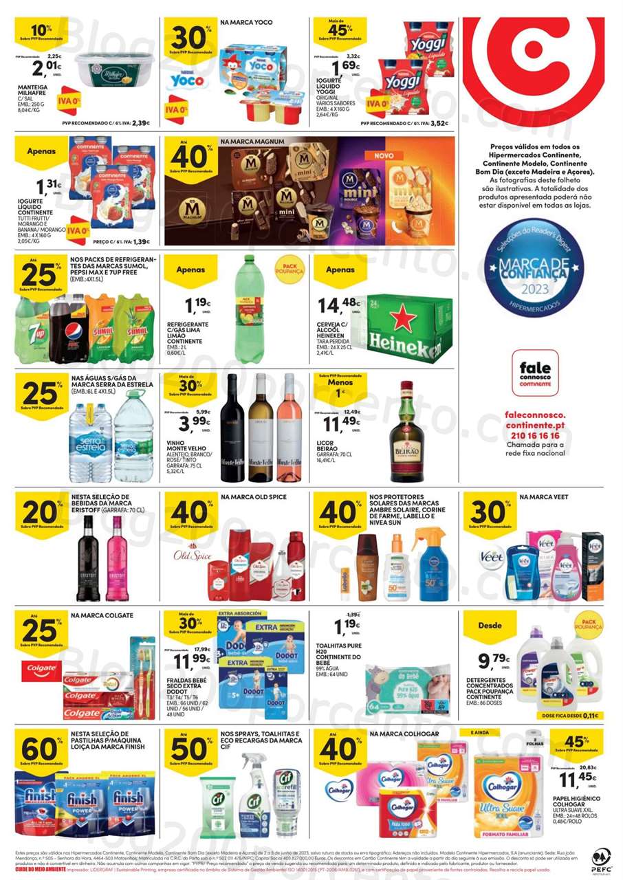 Folheto CONTINENTE Promo&ccedil;&otilde;es Fim de Semana – 2 a 5 junho