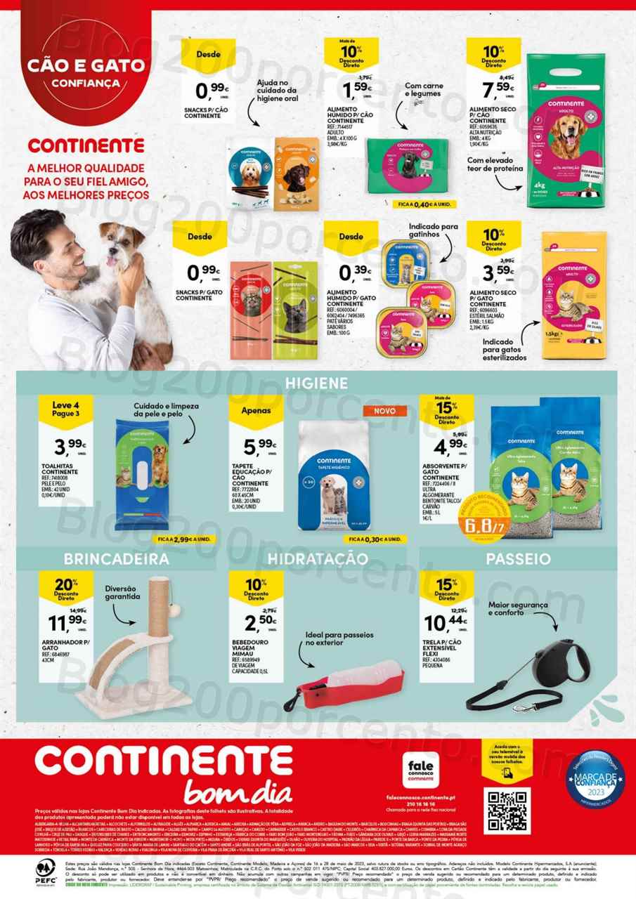 Antevis&atilde;o Folheto CONTINENTE Especial Pets Promo&ccedil;&otilde;es de 16 a 28 maio