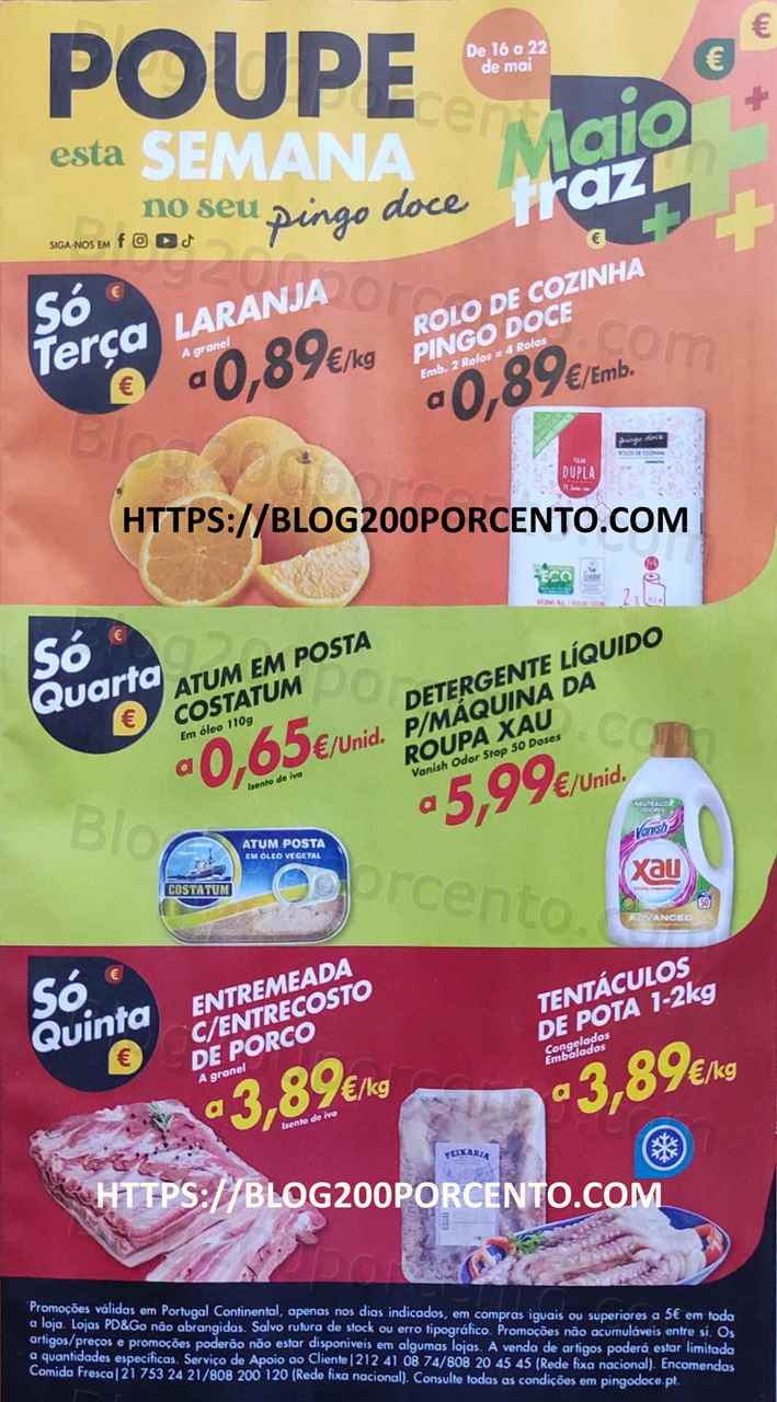 Folheto Pingo Doce Promo&ccedil;&otilde;es de 16 a 22 maio