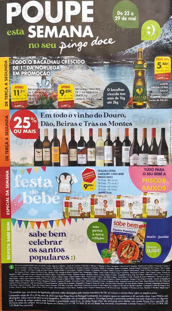 Folheto Pingo Doce Promo&ccedil;&otilde;es de 23 a 29 maio