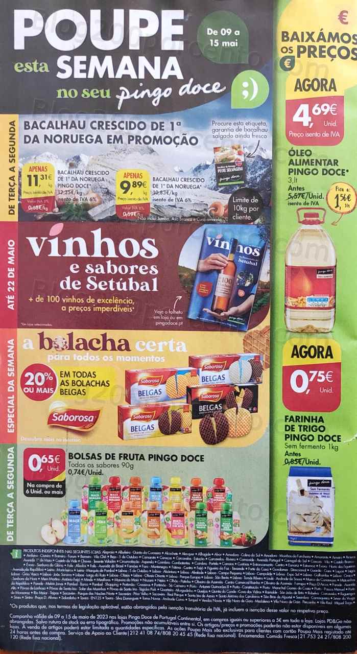 Folheto Pingo Doce Promo&ccedil;&otilde;es de 9 a 15 maio