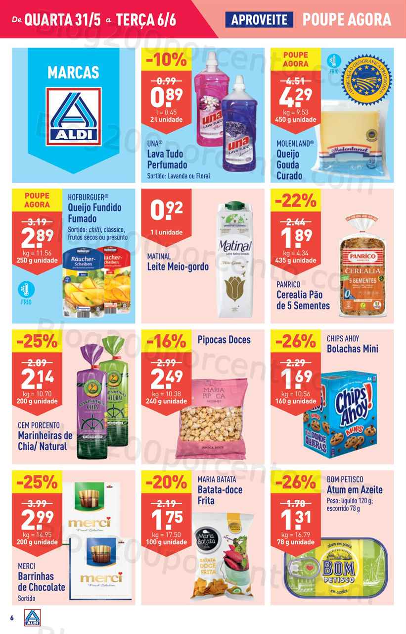 Folheto ALDI Promo&ccedil;&otilde;es de 31 maio a 6 junho