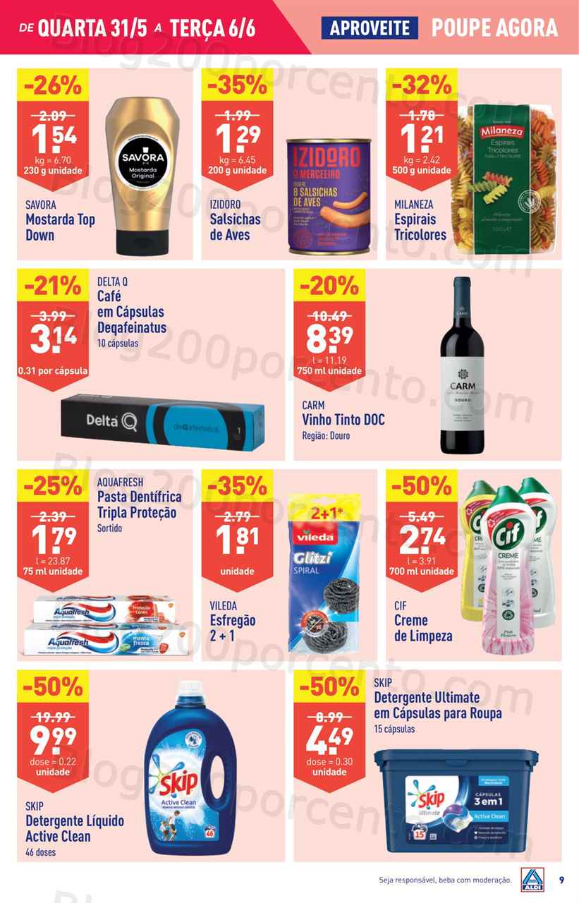 Folheto ALDI Promo&ccedil;&otilde;es de 31 maio a 6 junho