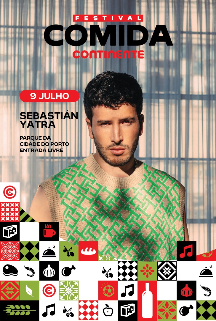 Sebastián Yatra,Festival da Comida Continente, Sebastián Yatra confirmado para o ‘Festival da Comida Continente’ em Portugal