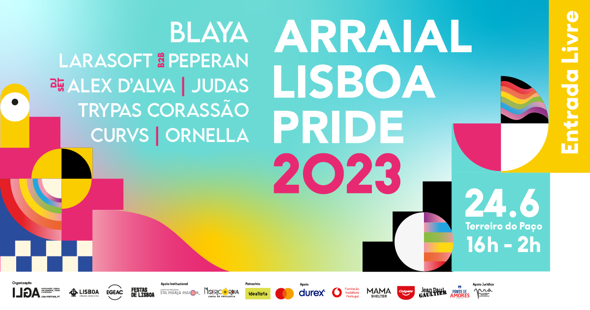 Arraial Pride: Celebra&ccedil;&atilde;o LGBTI+ em Lisboa com Blaya e Alex D’Alva no Terreiro do Pa&ccedil;o
