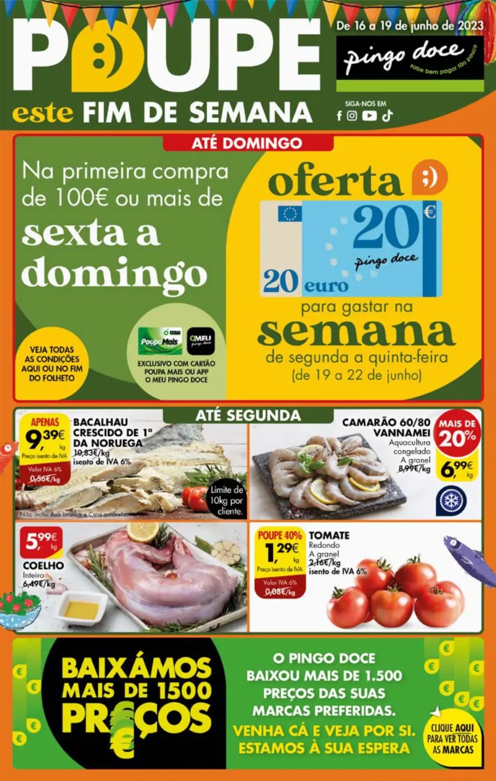 Folheto Pingo Doce fim-de-semana (16 a 19 junho)