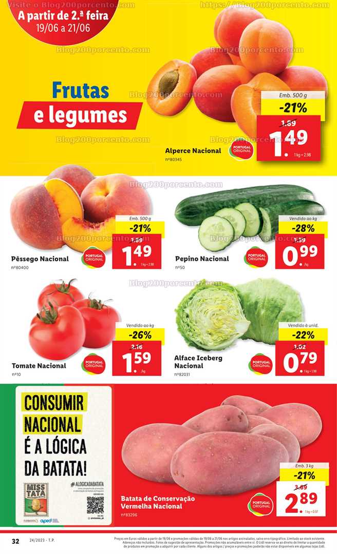 Folheto LIDL Supermercado Promo&ccedil;&otilde;es de 19 a 21 junho