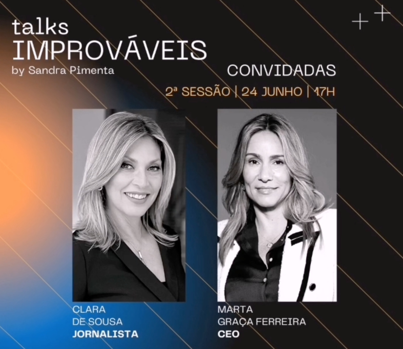 Clara de Sousa e Marta Gra&ccedil;a Ferreira participam em Talks Improv&aacute;veis em Oeiras