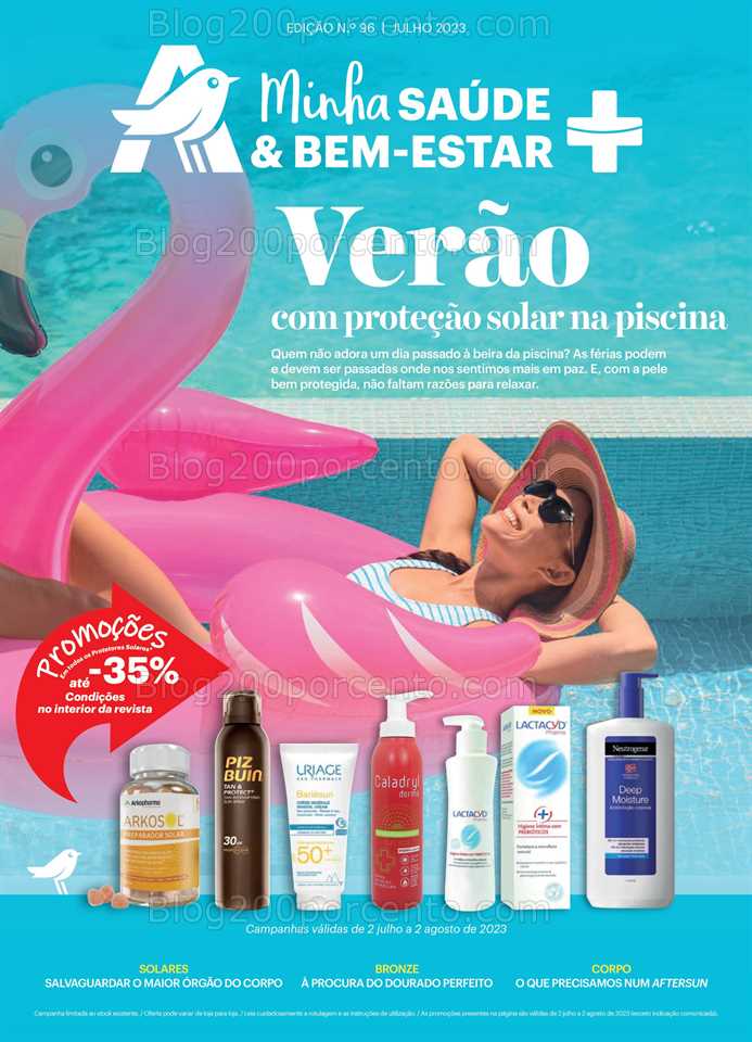Folheto AUCHAN Sa&uacute;de e Bem-Estar Promo&ccedil;&otilde;es de 2 julho a 2 agosto