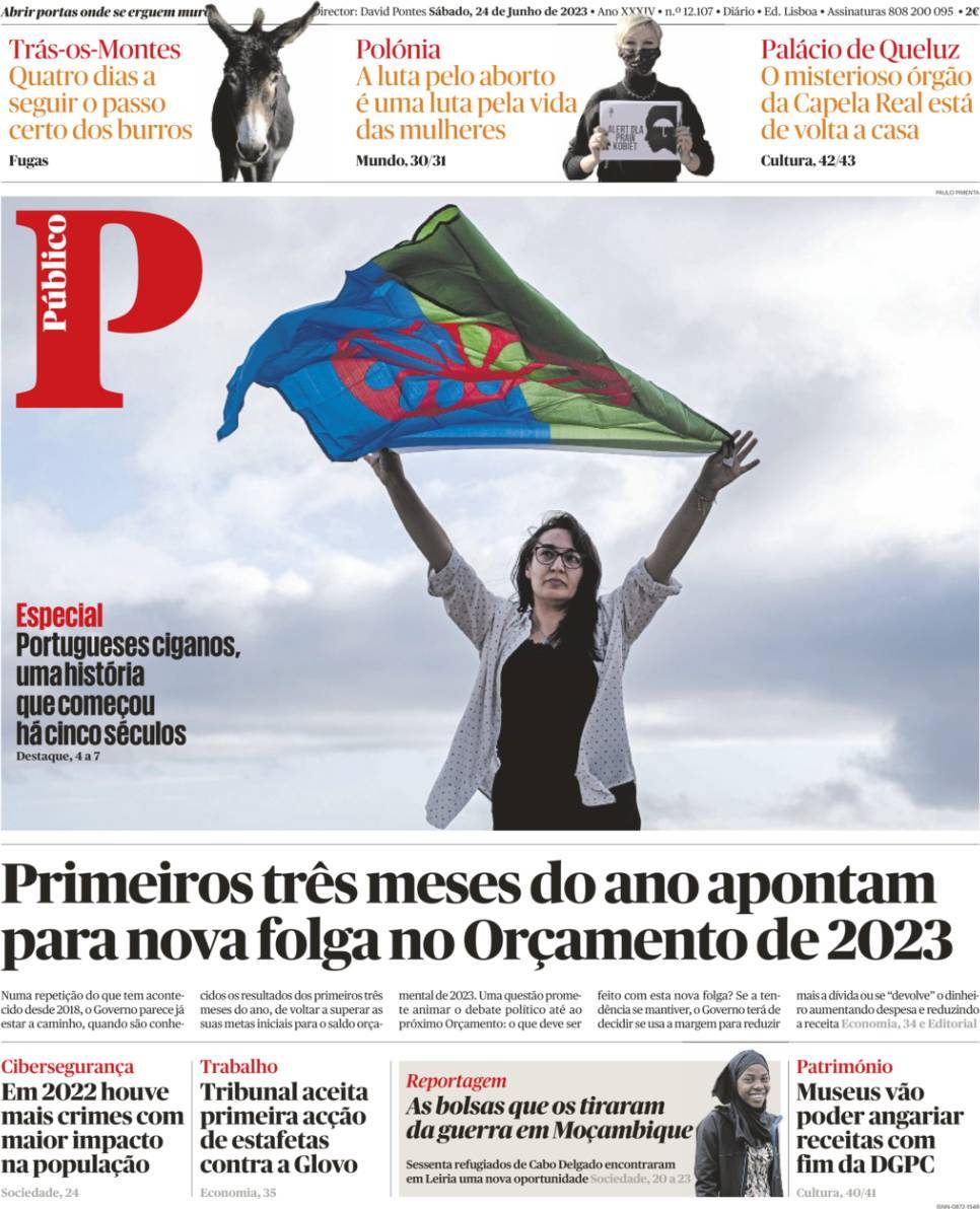 P&uacute;blico: Capa da Edi&ccedil;&atilde;o de s&aacute;bado, 24 de junho 2023