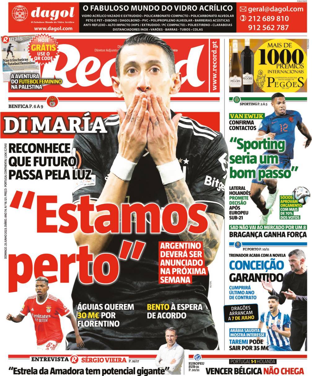 Record: Capa da Edi&ccedil;&atilde;o de domingo, 25 de junho 2023