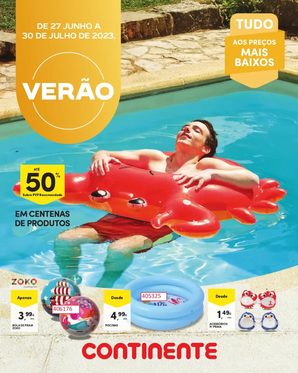 Folheto Continente especial Ver&atilde;o 2023