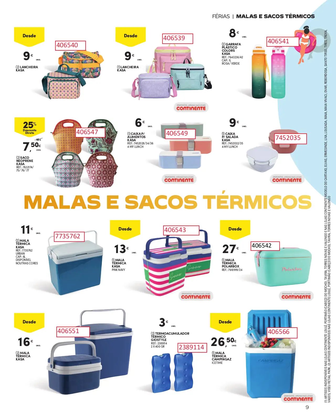 Folheto Continente especial Ver&atilde;o 2023