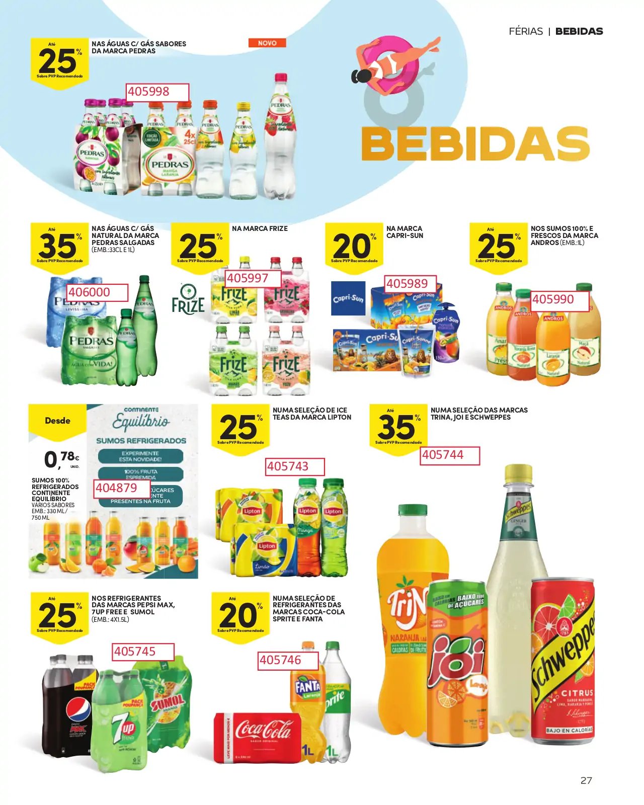 Folheto Continente especial Ver&atilde;o 2023