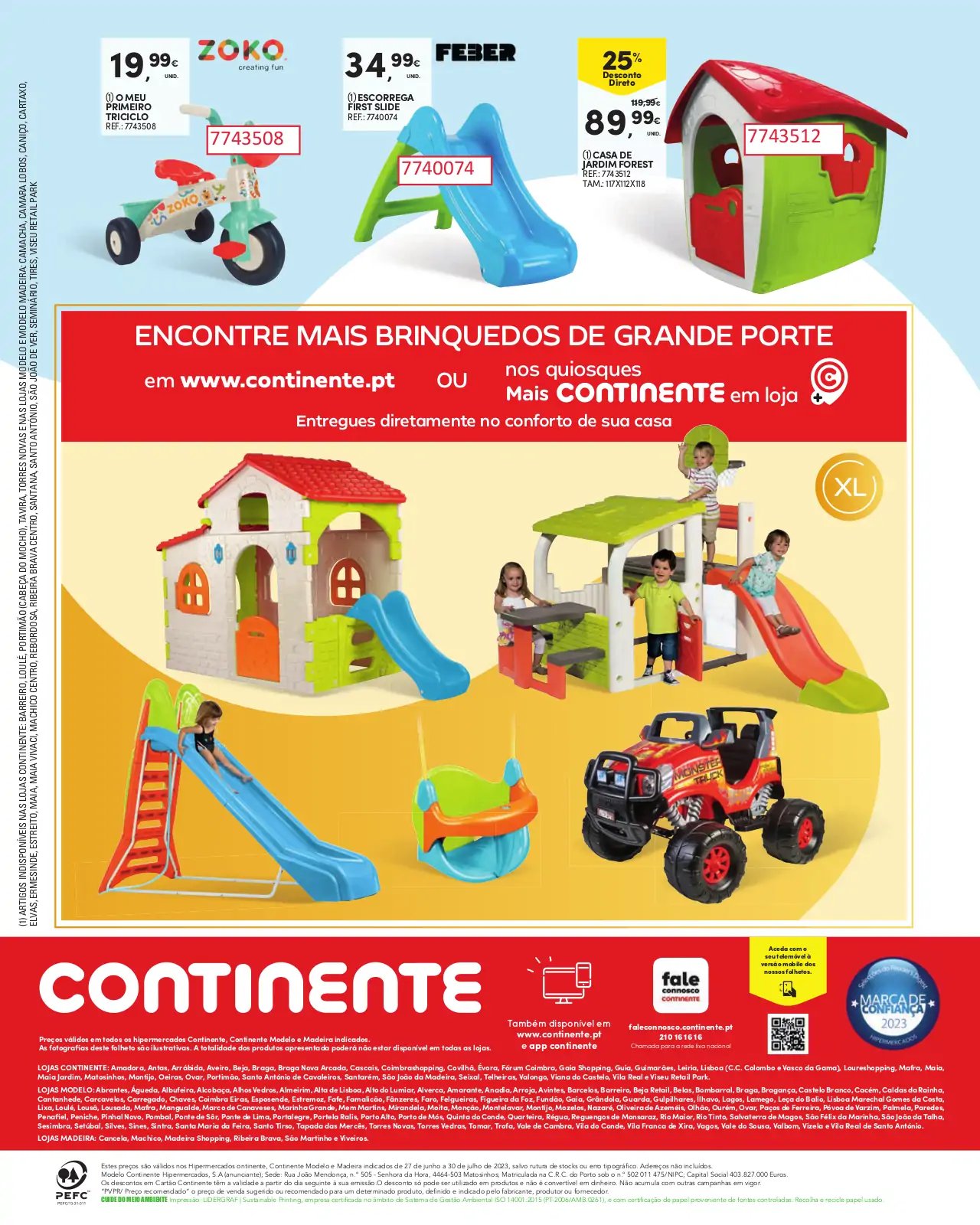 Folheto Continente especial Ver&atilde;o 2023