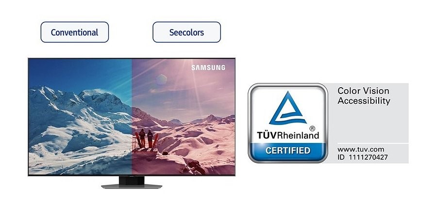 Samsung lan&ccedil;a modo SeeColors em TVs e monitores 2023 para melhorar experi&ecirc;ncia de utilizadores dalt&oacute;nicos