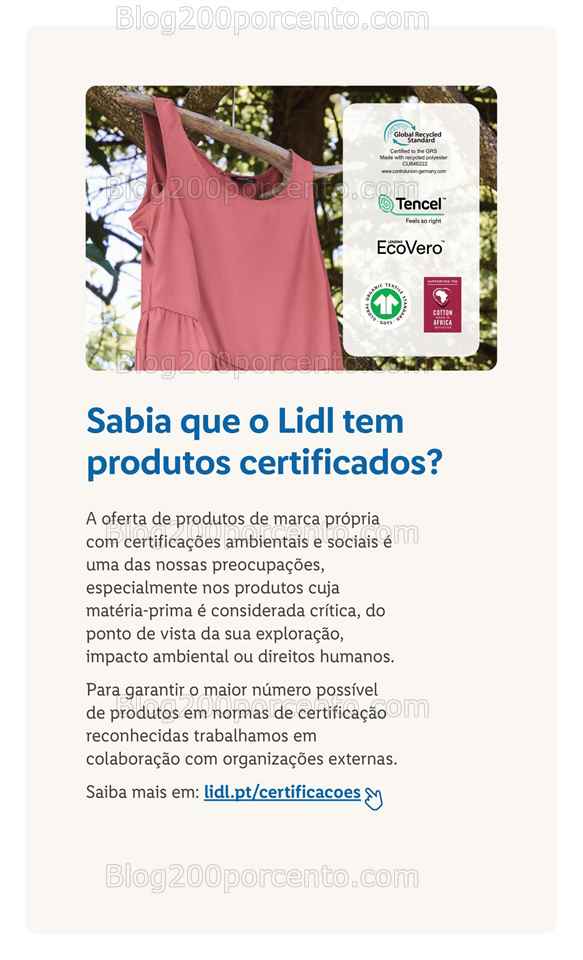 Folheto LIDL Moda Ver&atilde;o Promo&ccedil;&otilde;es a partir de 26 junho