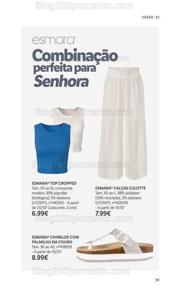 Folheto LIDL Moda Ver&atilde;o Promo&ccedil;&otilde;es a partir de 26 junho