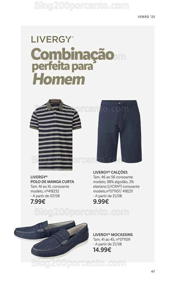 Folheto LIDL Moda Ver&atilde;o Promo&ccedil;&otilde;es a partir de 26 junho