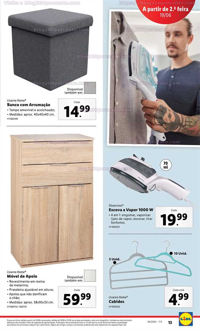 Folheto LIDL Bazar Promo&ccedil;&otilde;es a partir de 19 junho