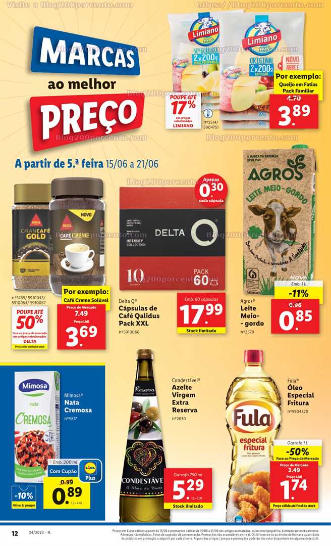 Folheto LIDL Promo&ccedil;&otilde;es de 15 a 21 junho