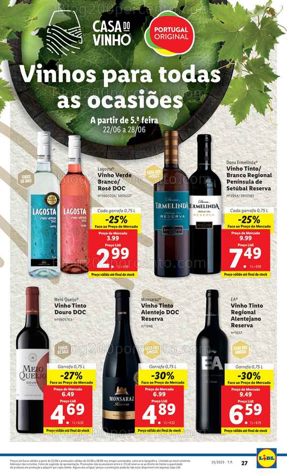 Folheto LIDL Promo&ccedil;&oacute;es de 22 a 28 junho