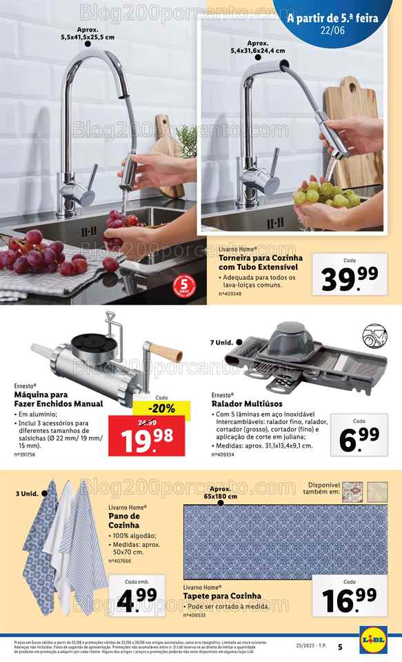 Folheto LIDL Bazar Promo&ccedil;&otilde;es a partir de 22 junho