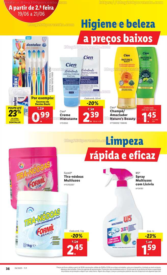 Folheto LIDL Supermercado Promo&ccedil;&otilde;es de 19 a 21 junho