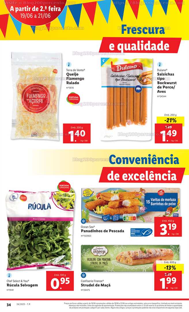 Folheto LIDL Supermercado Promo&ccedil;&otilde;es de 19 a 21 junho