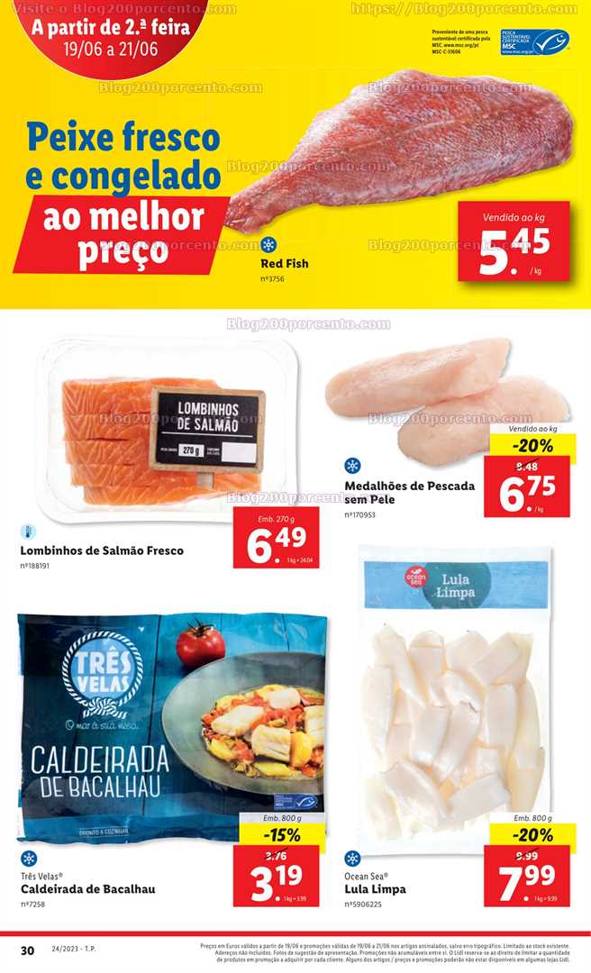Folheto LIDL Supermercado Promo&ccedil;&otilde;es de 19 a 21 junho