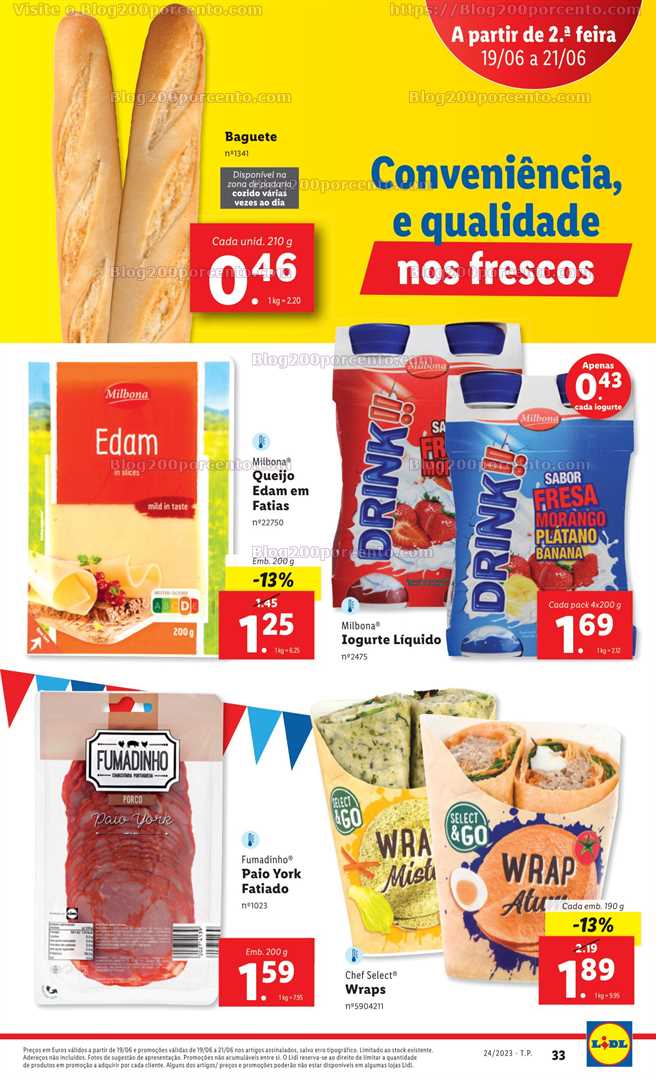 Folheto LIDL Supermercado Promo&ccedil;&otilde;es de 19 a 21 junho