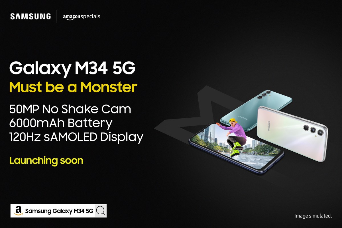 Samsung Galaxy M34 5G: Lan&ccedil;amento a 7 de Julho na &Iacute;ndia com ecr&atilde; Super AMOLED de 120Hz e bateria de 6.000mAh