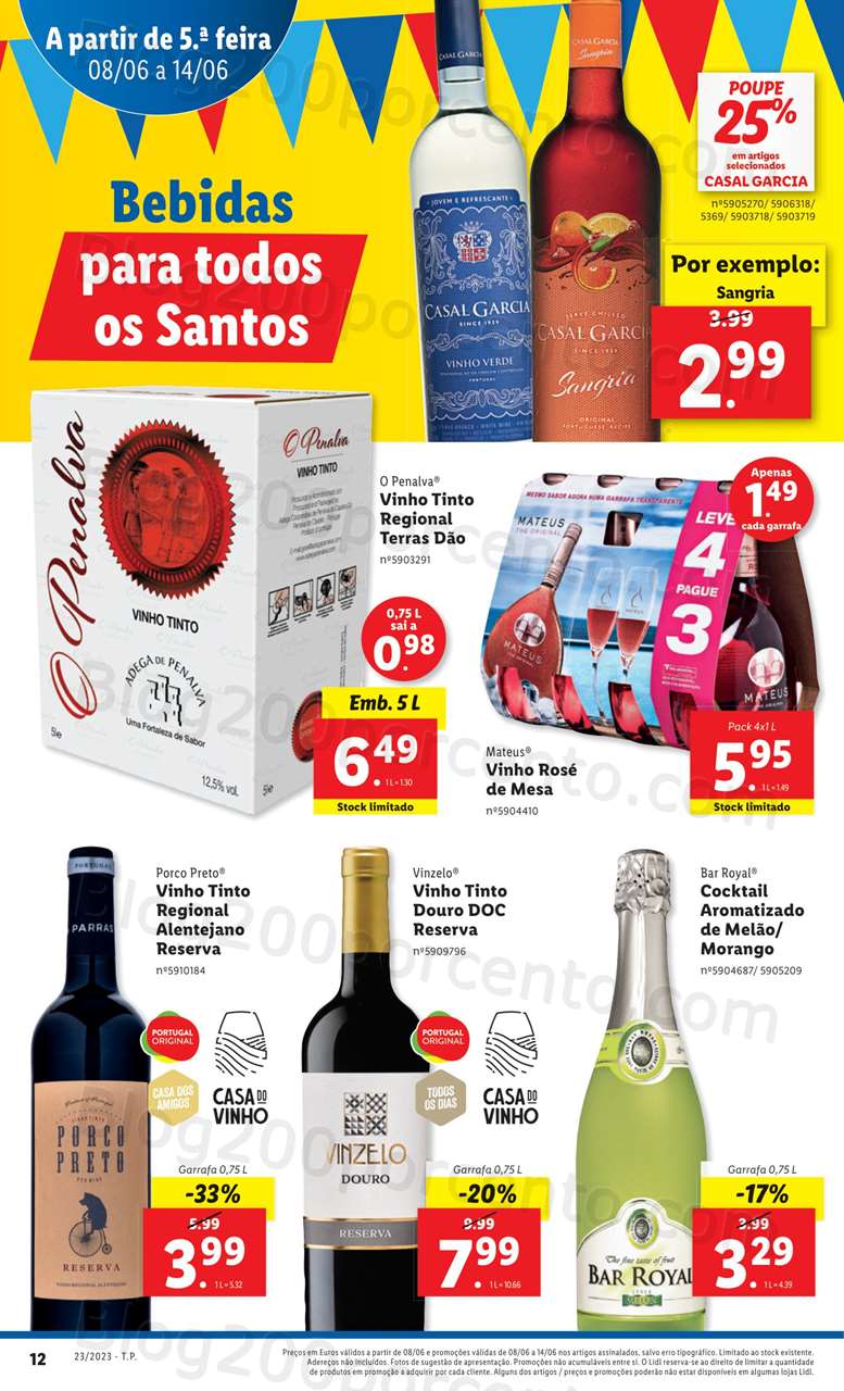 Folheto LIDL Promo&ccedil;&otilde;es de 8 a 14 junho