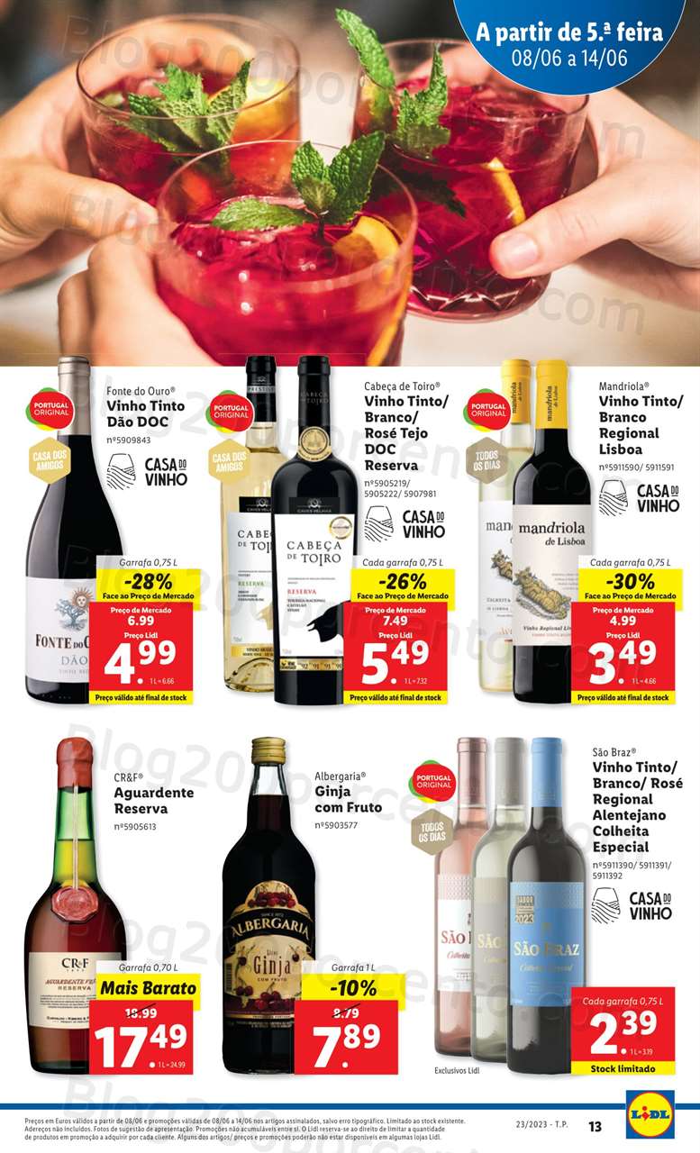 Folheto LIDL Promo&ccedil;&otilde;es de 8 a 14 junho