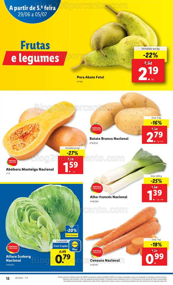 Folheto LIDL Promo&ccedil;&otilde;es de 29 junho a 5 julho