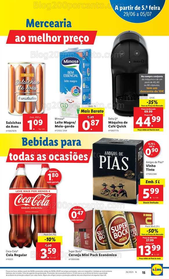 Folheto LIDL Promo&ccedil;&otilde;es de 29 junho a 5 julho