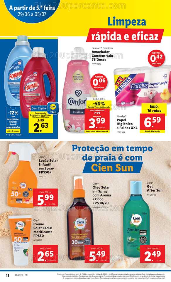 Folheto LIDL Promo&ccedil;&otilde;es de 29 junho a 5 julho