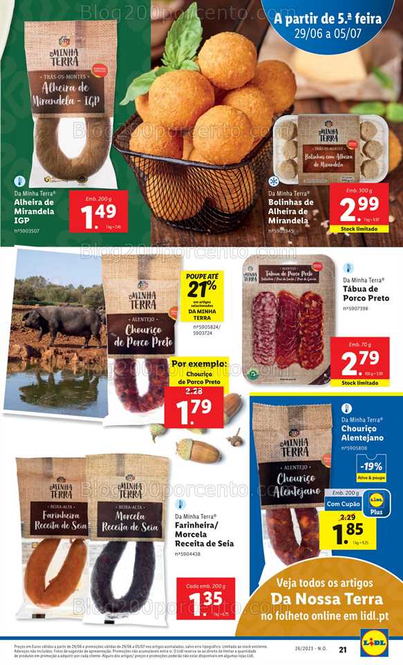 Folheto LIDL Sabores da Minha Terra Promo&ccedil;&otilde;es de 29 junho a 5 julho