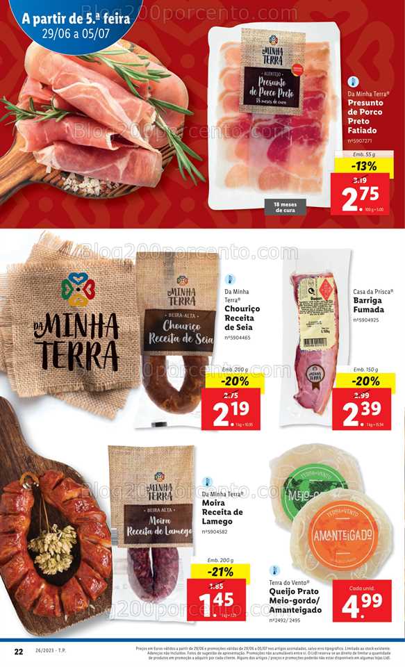 Folheto LIDL Sabores da Minha Terra Promo&ccedil;&otilde;es de 29 junho a 5 julho